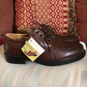 Baxter Men's Brown Leather  Comfort Flex Lace Up Oxfords, NEW With Tags US 9.5